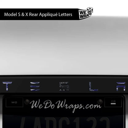 Insane Performance Mode Tesla Emblem Decals (Front + Back) | Model X
