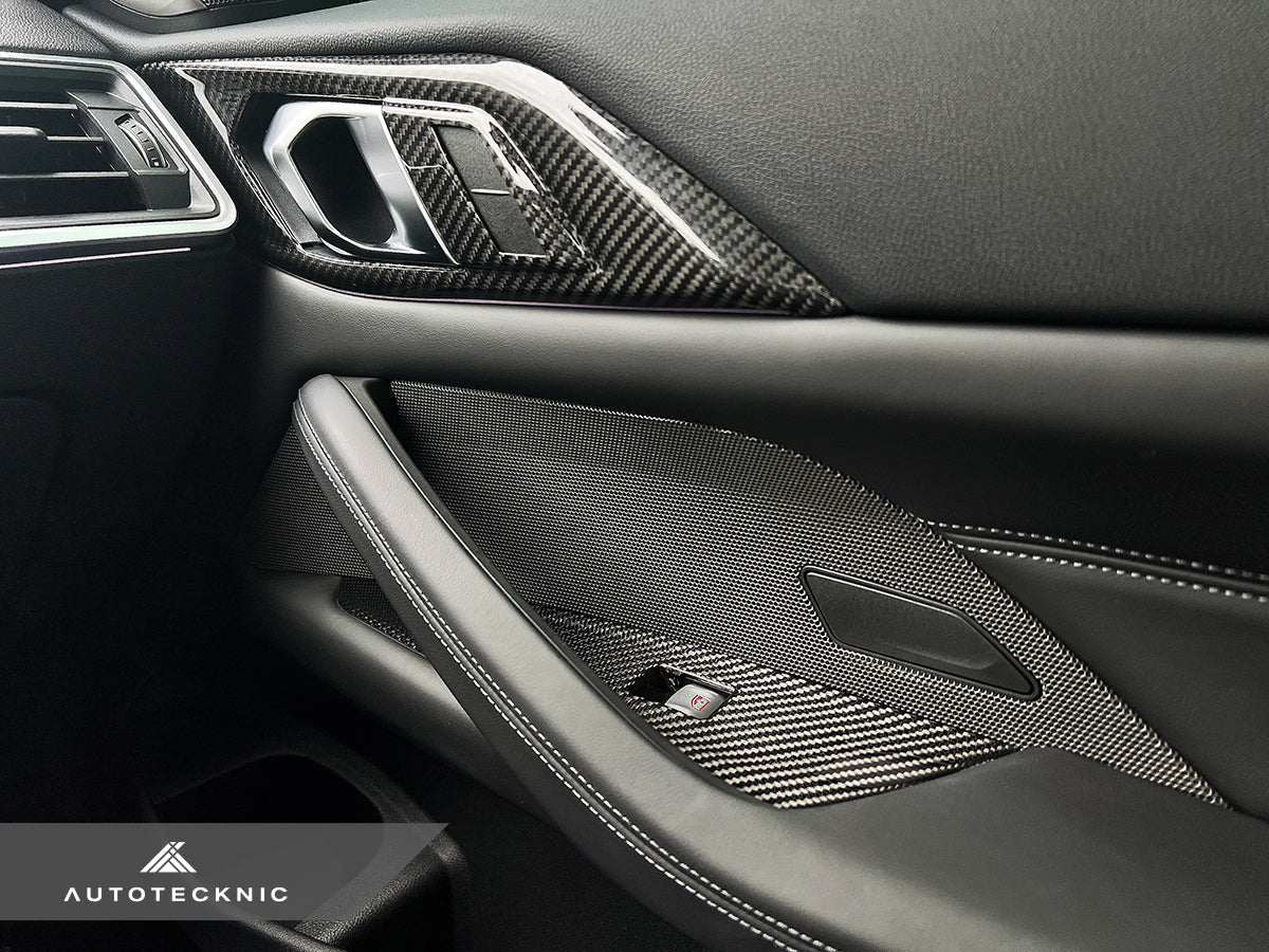AutoTecknic Dry Carbon Interior Door Handle Trim Set - G22 4-Series