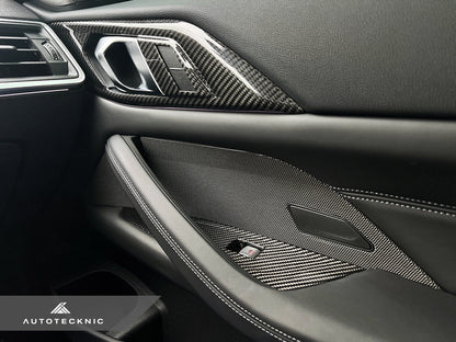 AutoTecknic Dry Carbon Window Switch Panel Trim Set - BMW G82 M4