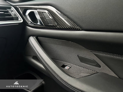 AutoTecknic Dry Carbon Window Switch Panel Trim Set - BMW G22 4-Series