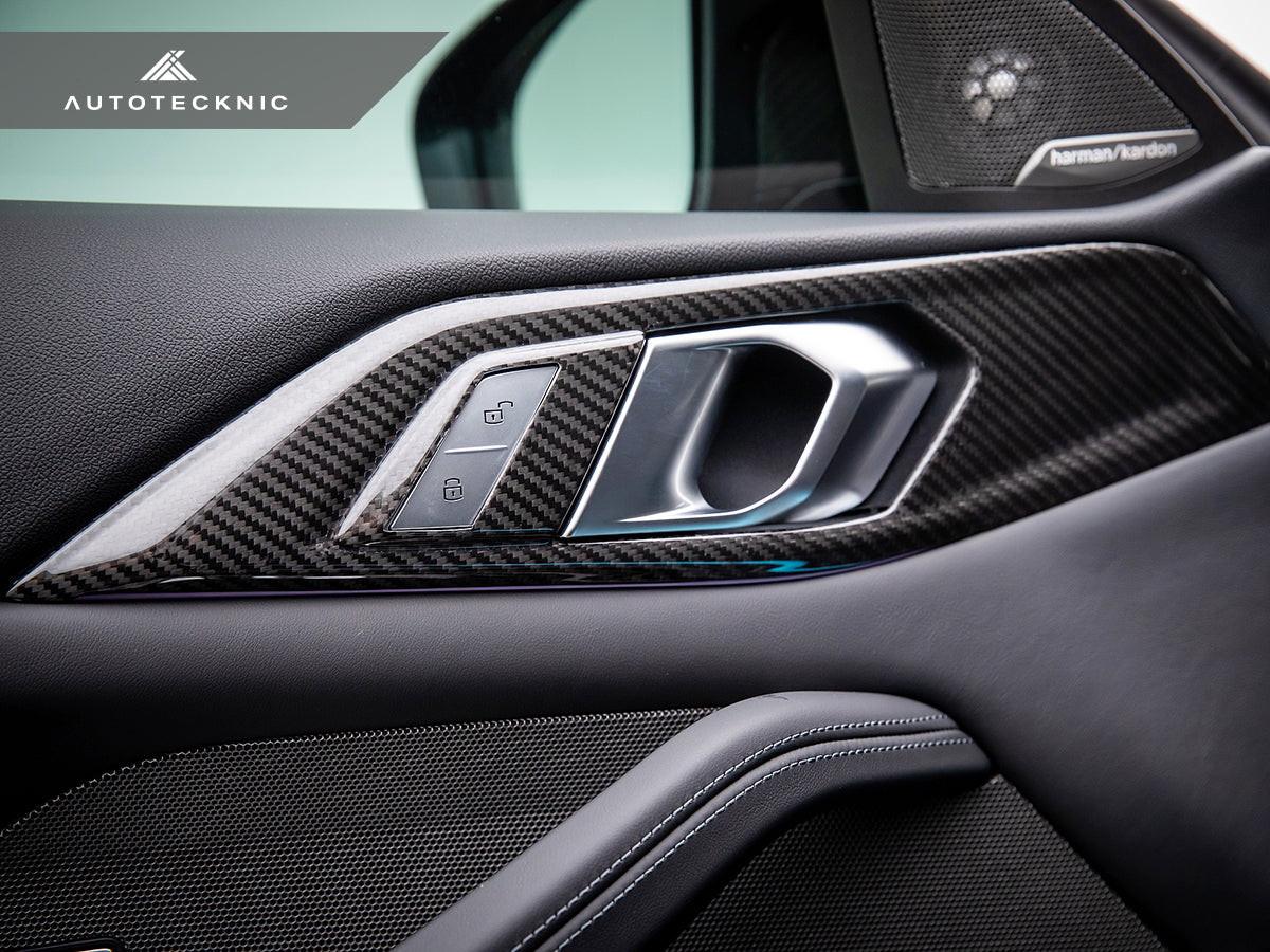 AutoTecknic Dry Carbon Interior Door Handle Trim Set - G22 4-Series