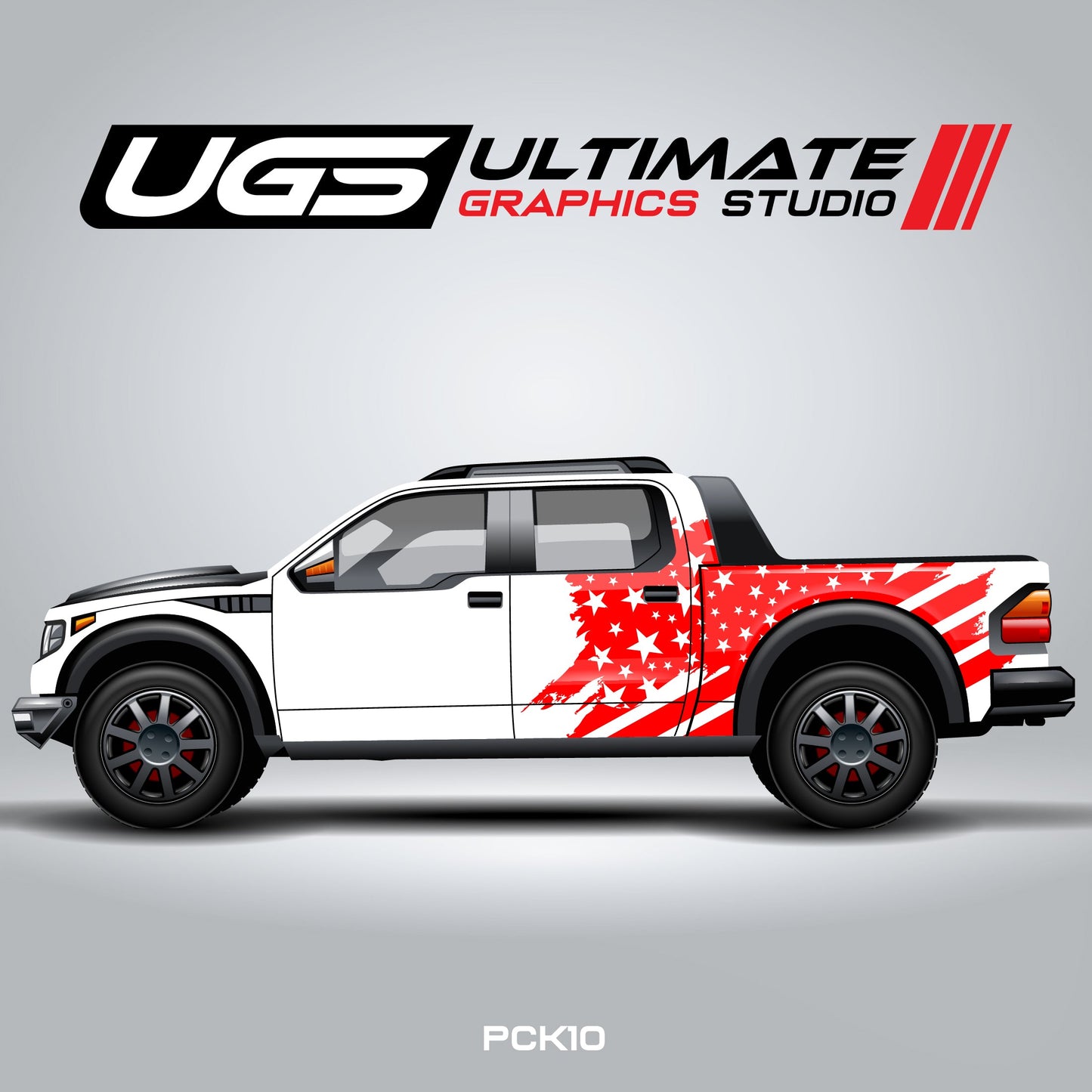 Pickup Truck USA Flag Graphics