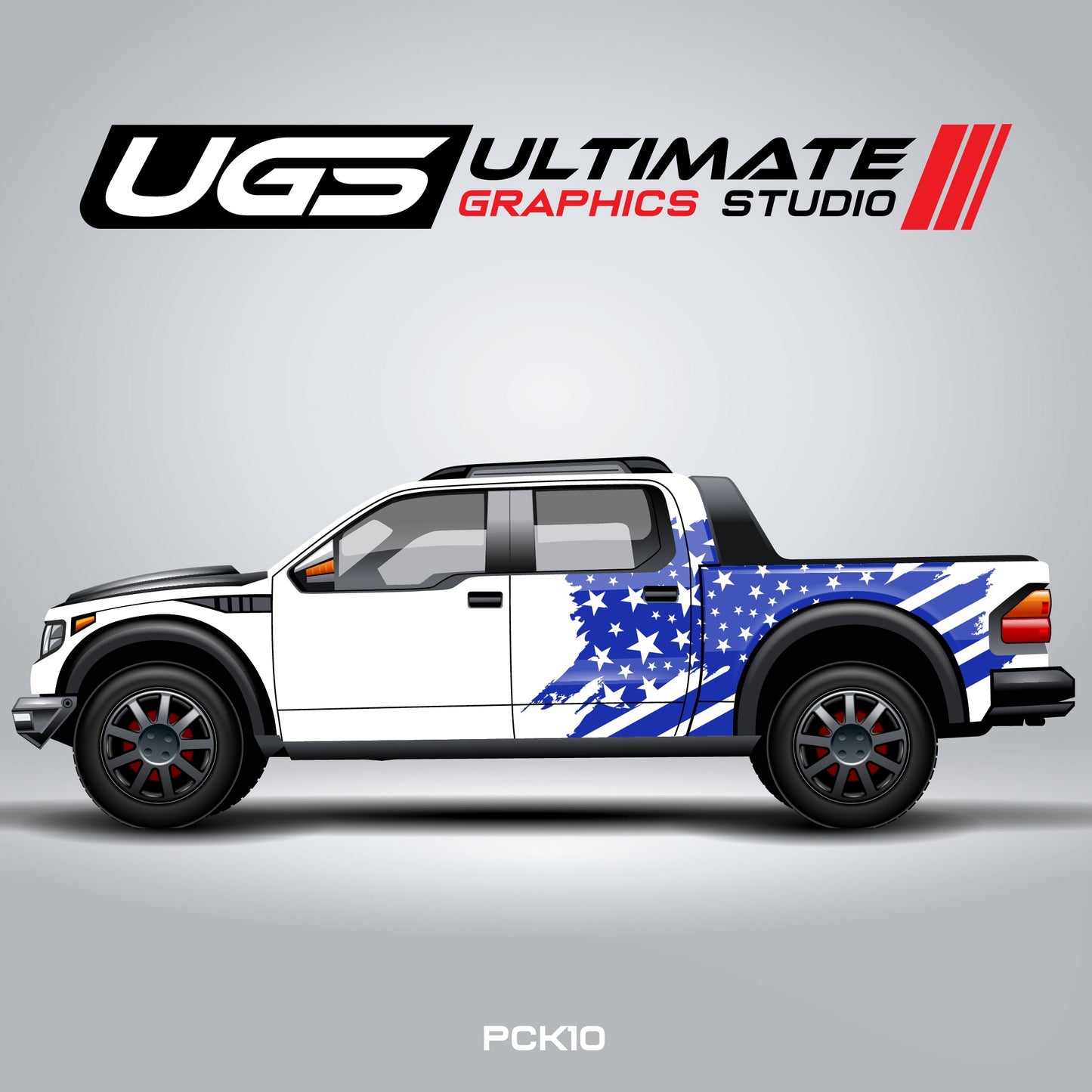 Pickup Truck USA Flag Graphics