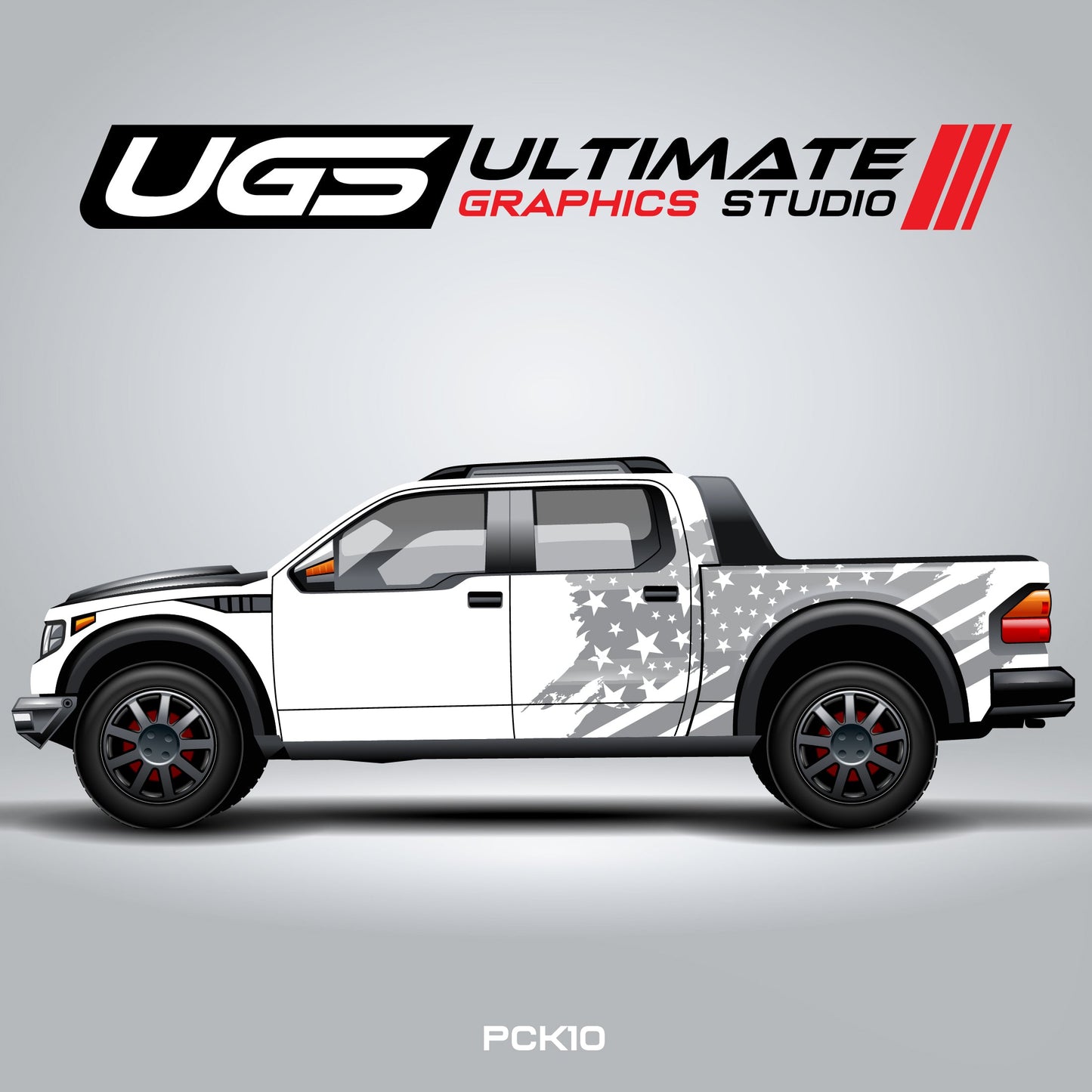 Pickup Truck USA Flag Graphics