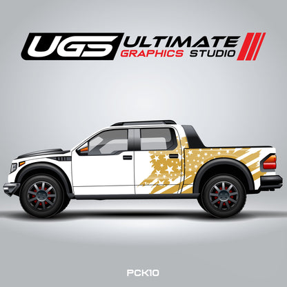 Pickup Truck USA Flag Graphics