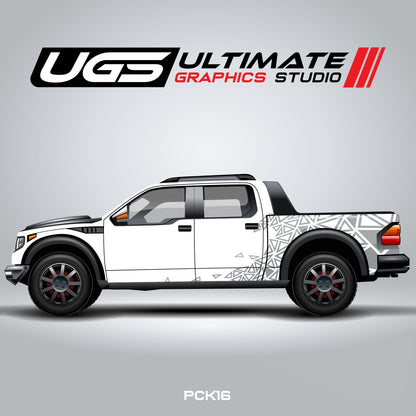 Pickup Truck Side Abstract Pattern Graphics