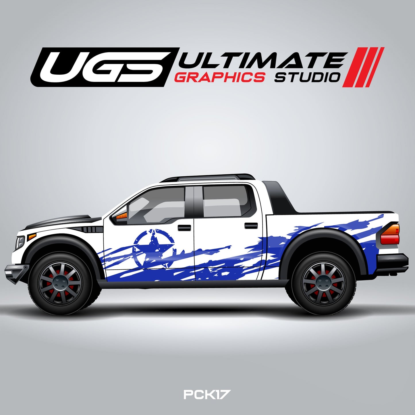 Pickup Truck Scratched Star Graphics