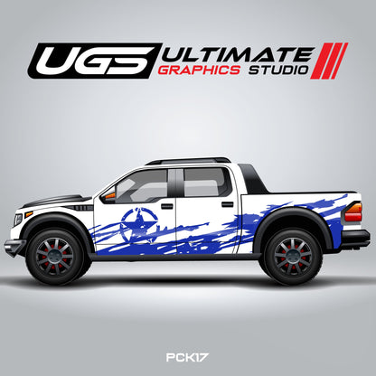 Pickup Truck Scratched Star Graphics