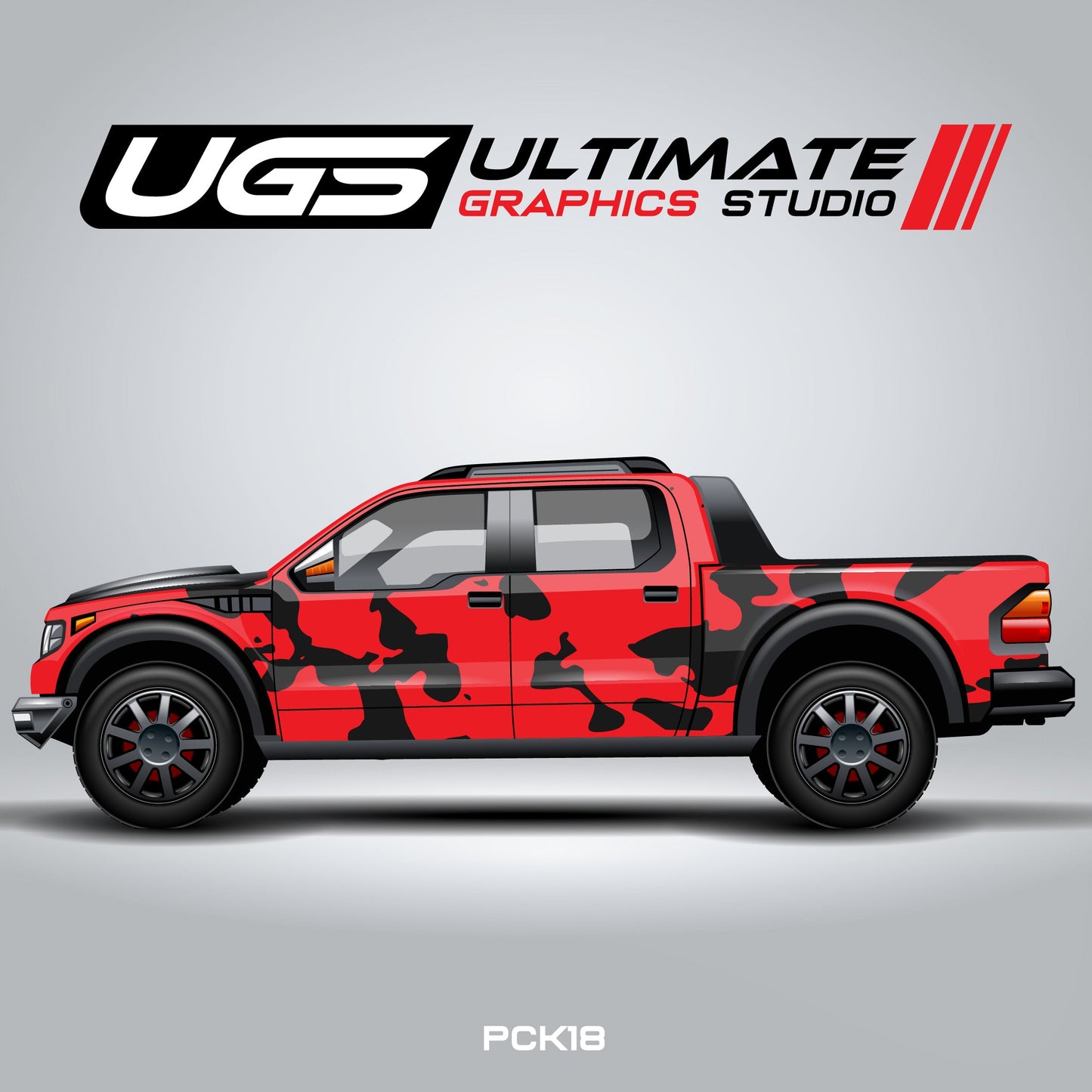 Pickup Truck Camouflage Pattern one color Graphics