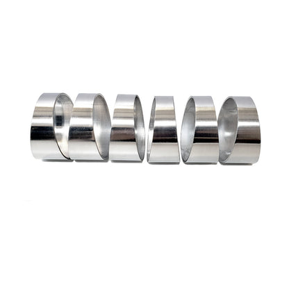 4.000" 16ga Long Radius (1.5D) Pie Cut - Polished OD - Aluminum (90° Bend - 6 Pieces Total)