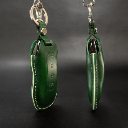 Leather Key Fob Cover for Porsche [04] Macan EV