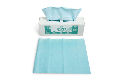 Primo® Wipes Blue Shop Towels Pop-Up Dispenser Box | 100 Count | Telesto