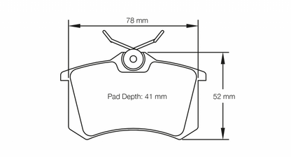 PAGID Racing Pagid Audi A3 1.8 20V Rear Brake Pads 1158-RSL29