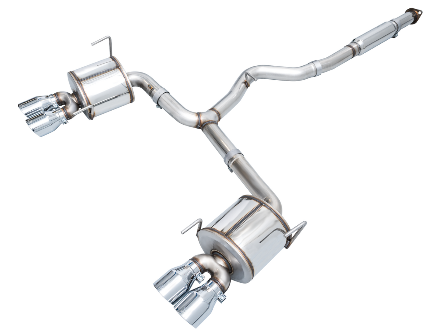 AWE Tuning Touring Edition Exhaust for VB Subaru WRX - Chrome Silver Tips 3015-42979