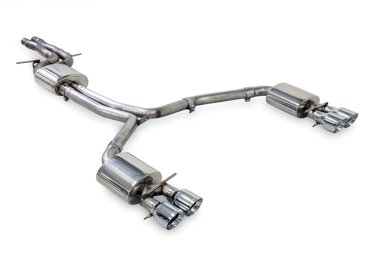 AWE Tuning Touring Edition Exhaust for Audi C7.5 A6 3.0T - Quad Outlet, Chrome Silver Tips 3015-42072