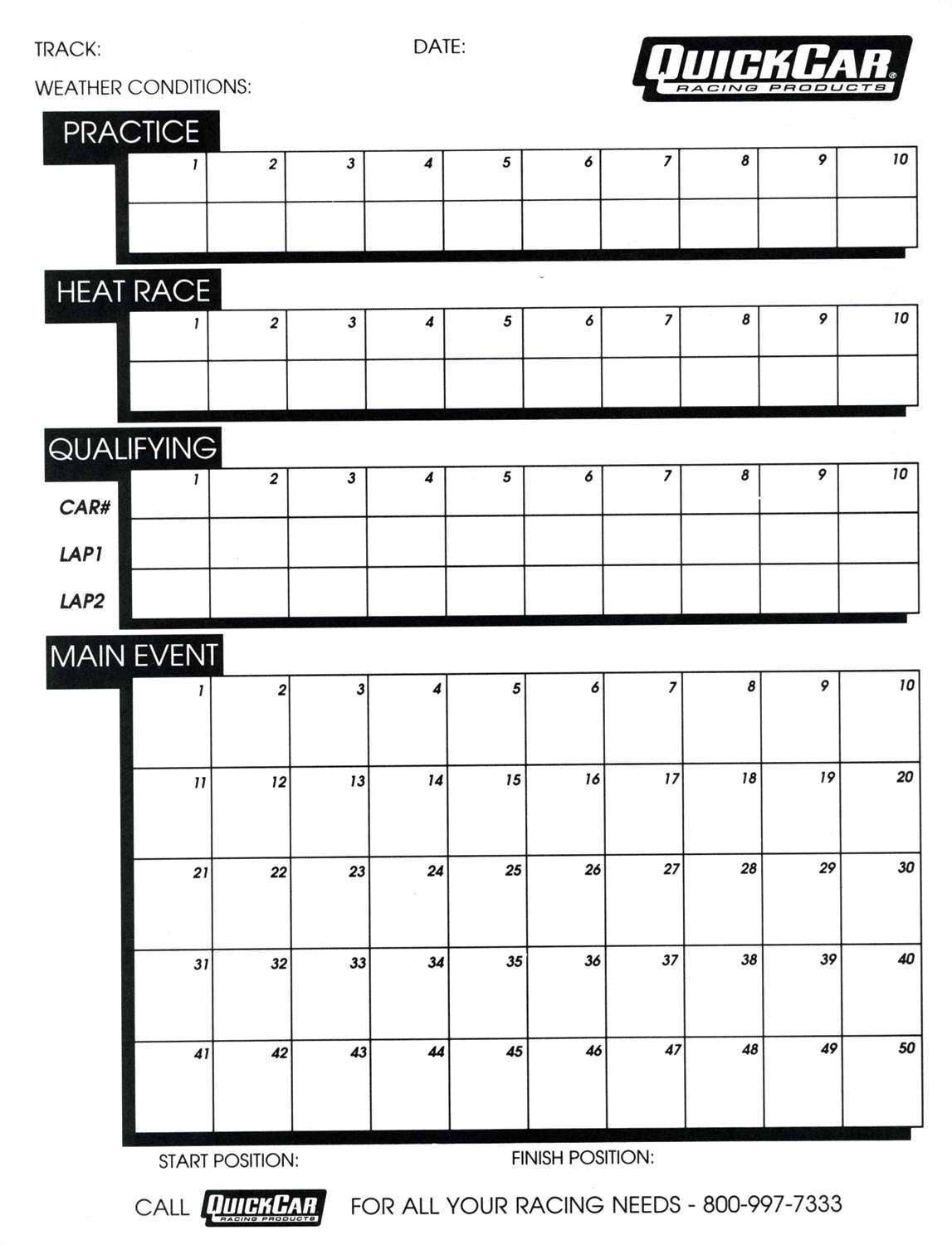 51-230 QUICKCAR RACING PRODUCTS
