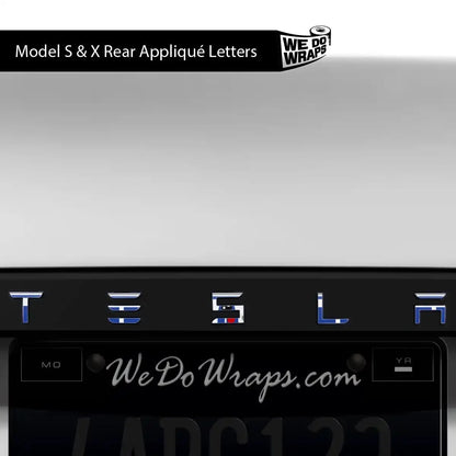 Space Droid Tesla Emblem Decals (Front + Back) | Model X