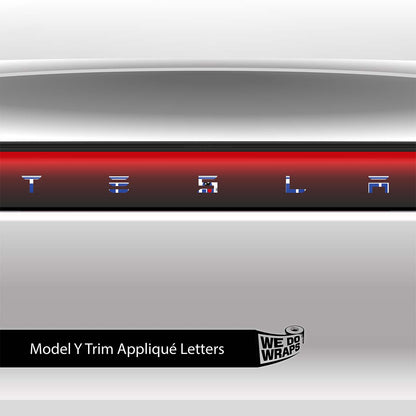 Space Droid Tesla Emblem Decals (Front + Back) | Model Y