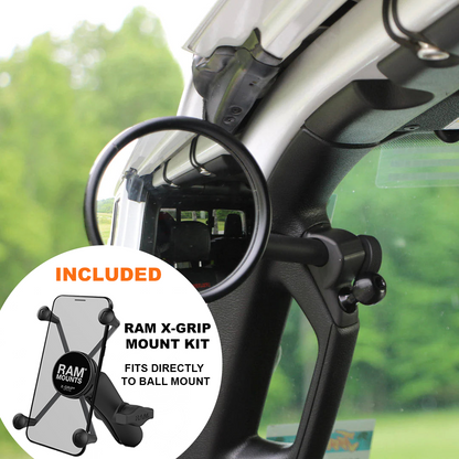 A-PILLAR SIDE MIRRORS FOR 2018 - 2023 JEEP WRANGLER JL & GLADIATOR - CMM OFFROAD
