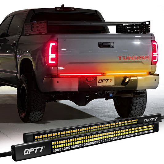 Redline Parlux Triple Row LED Tailgate Light Bar for Tundra with Reverse Light, Brake Light & Sequential Turn Signals