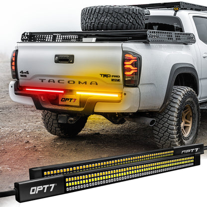 Redline Parlux Triple  Row LED Tailgate Light Bar for Tacoma with Reverse Light, Brake Light & Sequential Turn Signals