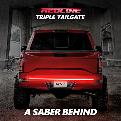 OPT7 Redline Triple Tailgate Light Bar 60" Bundle for Chevy Silverado-GMC Sierra 1500 19-21