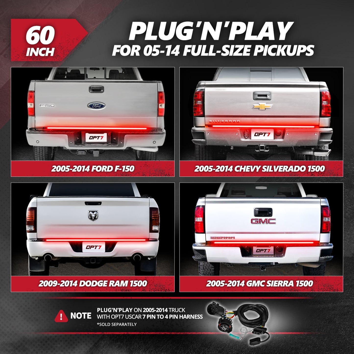 AURA LED Lighting Kit for Truck Bundle (DreamColor Underglow LED Kit - Remote Control + Tailgate Triple Light Bar + Sidekick LED Kit)