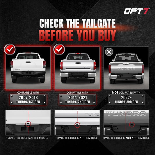 Redline Parlux Triple Row LED Tailgate Light Bar for Tundra with Reverse Light, Brake Light & Sequential Turn Signals