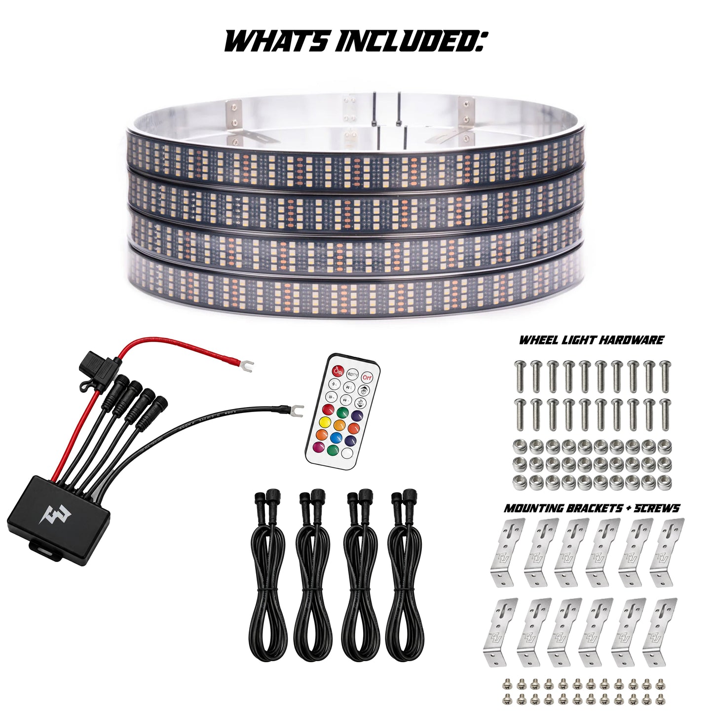RGB+W Quad Row Wheel Lights