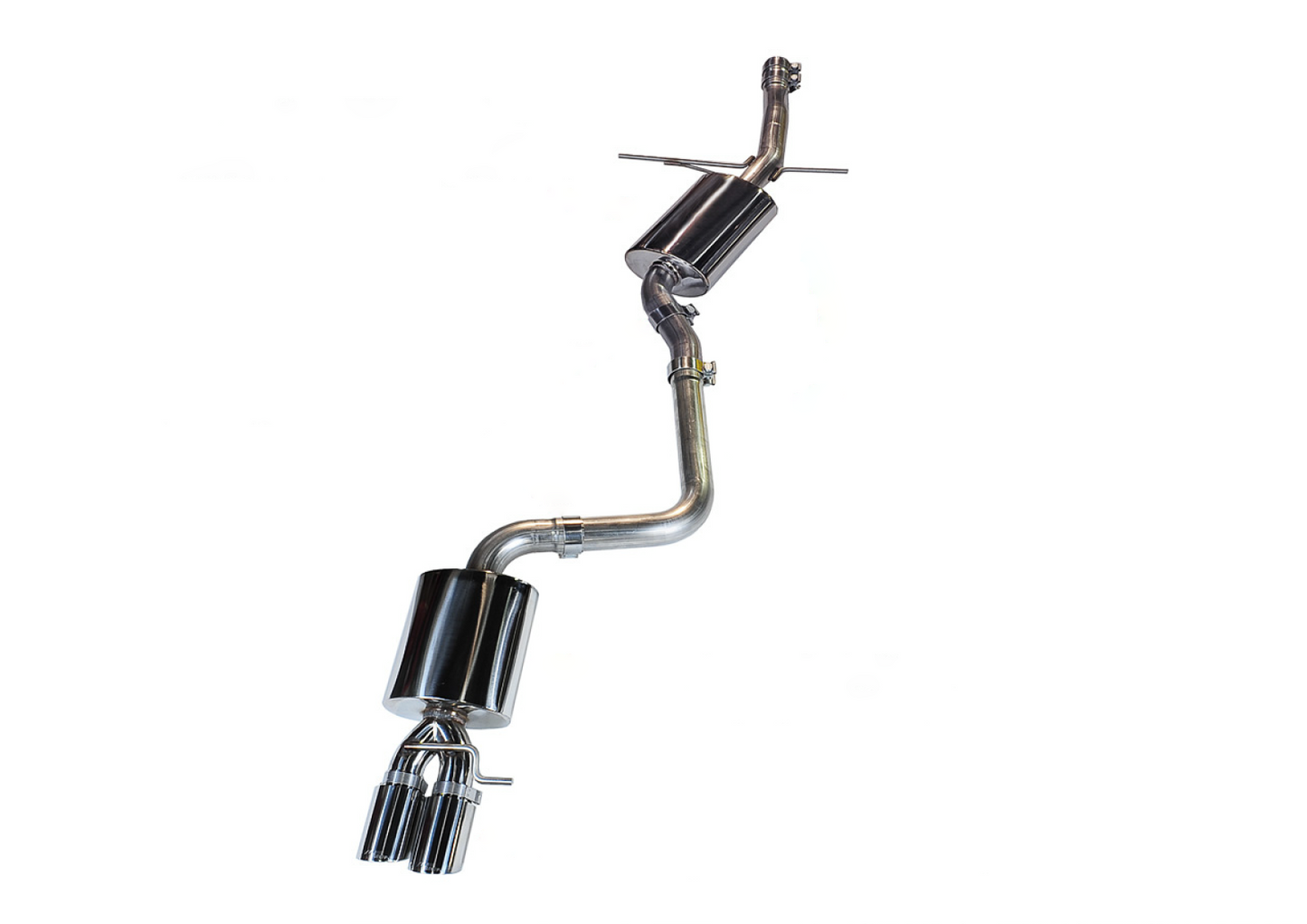 AWE Tuning Touring Edition Exhaust for B8 A4 2.0T - Single Side, Polished Silver Tips 3015-22010