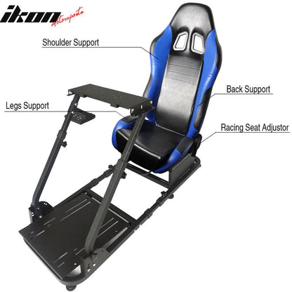 Blue Racing Seat Steering Wheel Stand Logitech G29 Thrustmaster