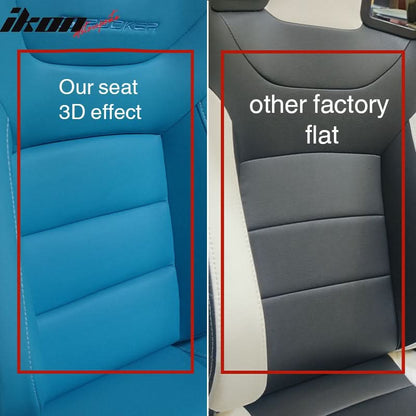 Universal X2 Reclinable Honeycomb Racing Seat + Dual Slider PU Leather