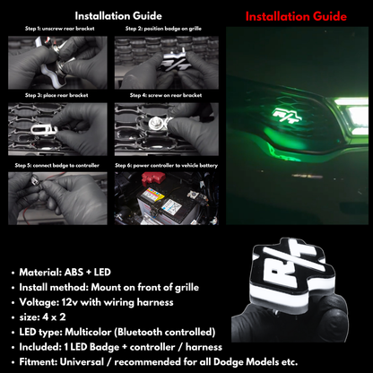 RT LED Badge: (Multicolor Flow)