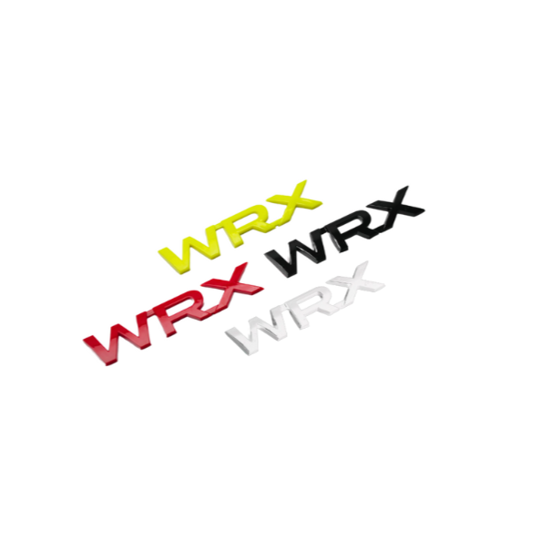 Racing Art WRX Trunk Emblem - Red / Black / Neon Yellow / White [Universal]