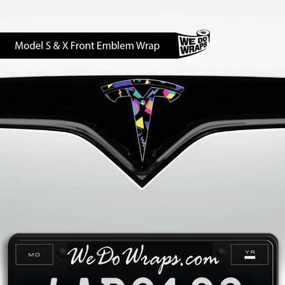 Rad 80's Tesla Emblem Decals (Front + Back) | Model S