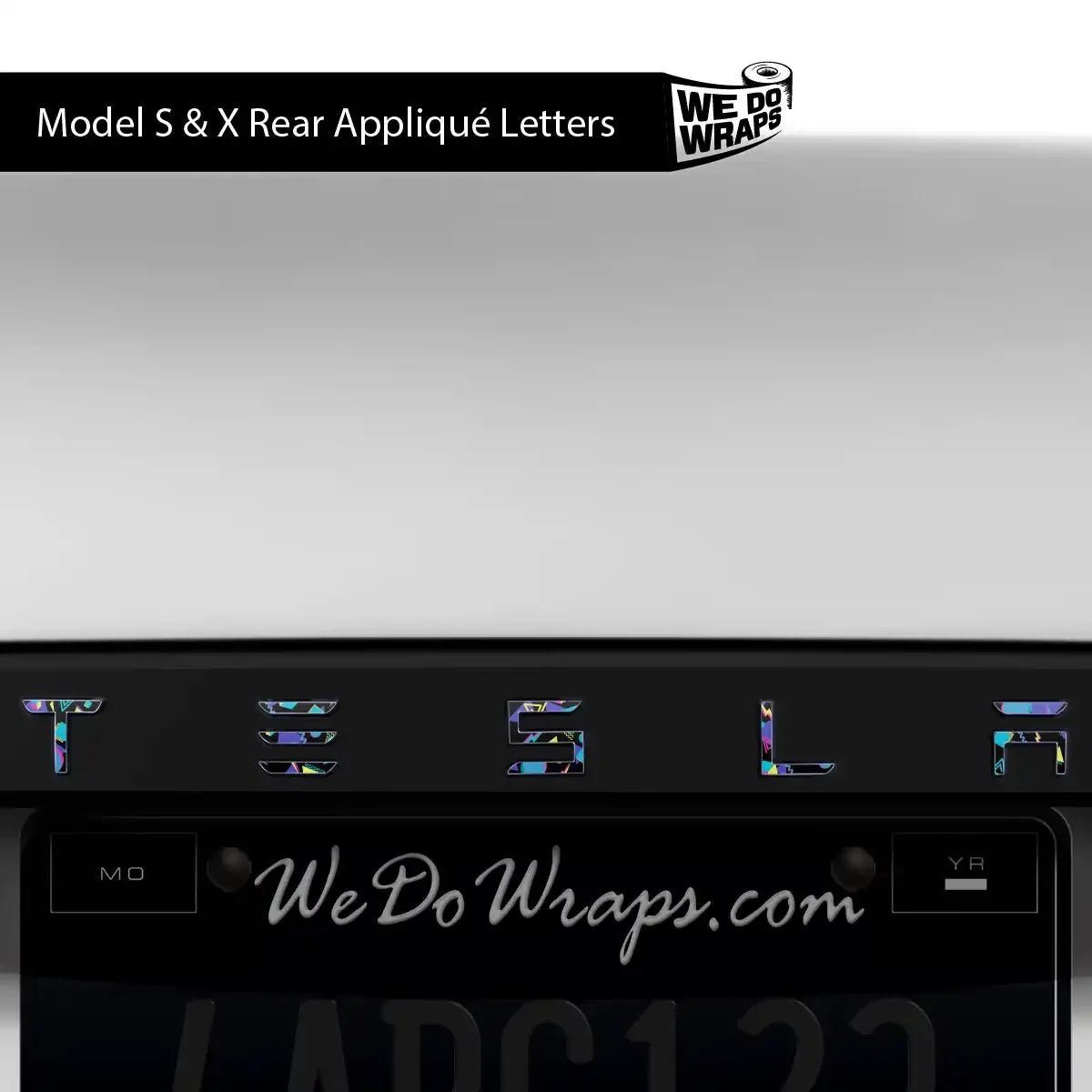 Rad 80's Tesla Emblem Decals (Front + Back) | Model X