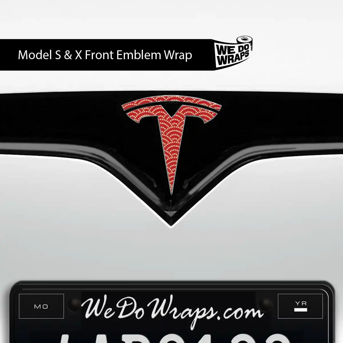 Radial Fan Tesla Emblem Decals (Front + Back) | Model S