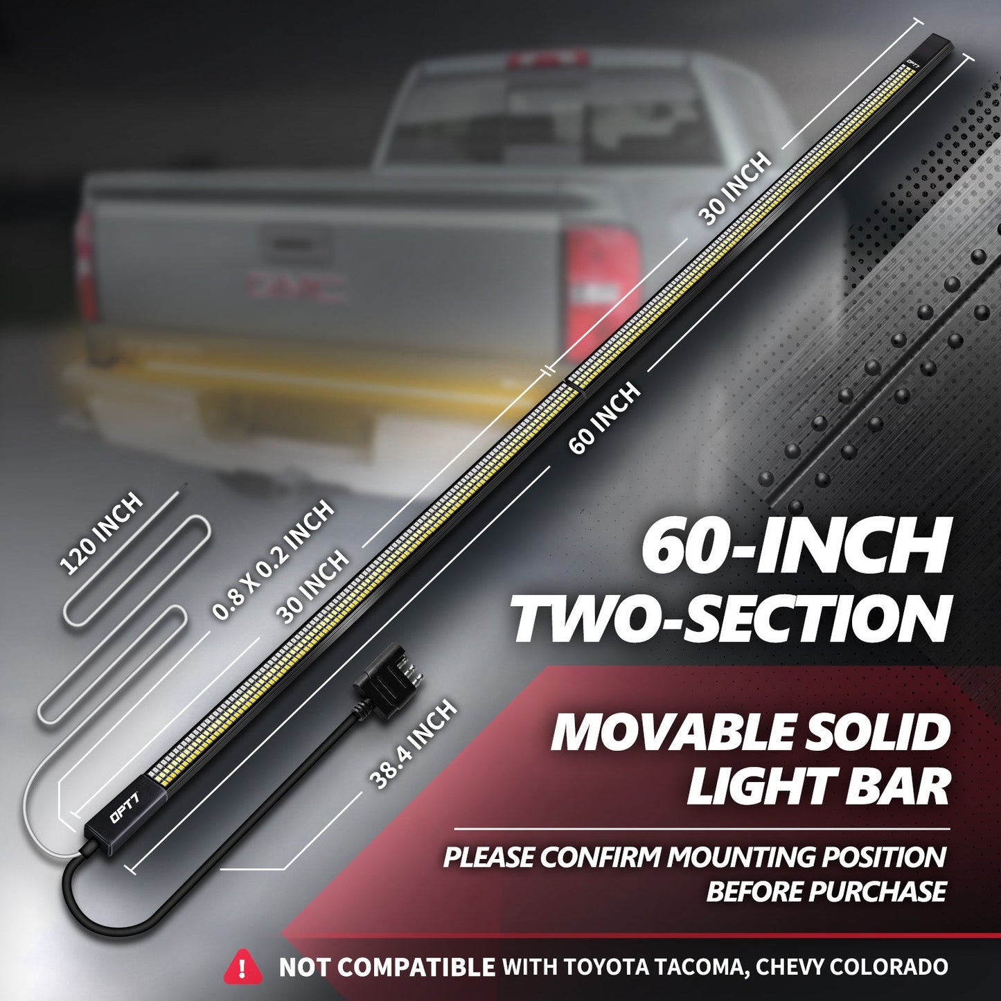 Redline Parlux Triple Row Tailgate Light Bar with Reverse & Sequential Turn Signals
