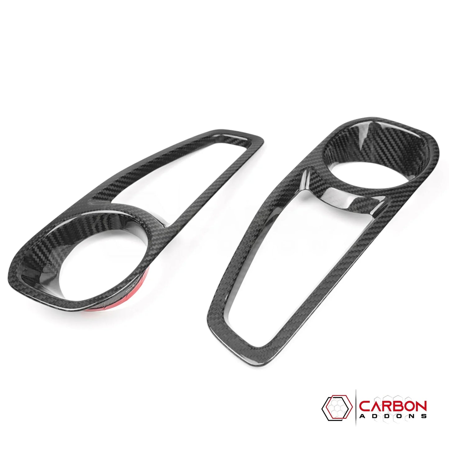 Jeep Gladiator JT & Wrangler JL Front Fog Light Frame Trim Cover – Real Dry Carbon Fiber (Glossy or Matte) 2020–Current