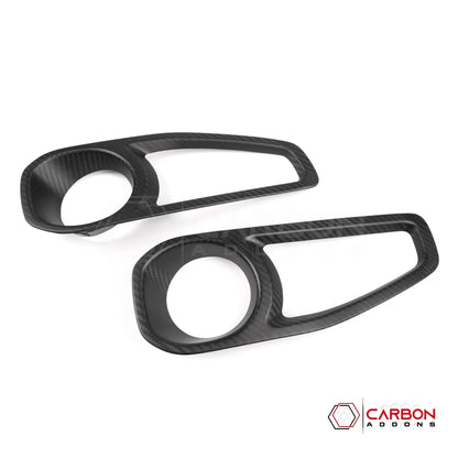 Jeep Gladiator JT & Wrangler JL Front Fog Light Frame Trim Cover – Real Dry Carbon Fiber (Glossy or Matte) 2020–Current