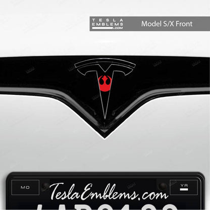 Rebel Alliance Tesla Emblem Decals (Front + Back) | Model X