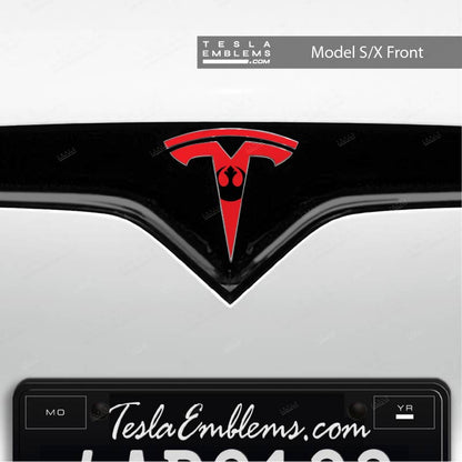 Rebel Alliance Tesla Emblem Decals (Front + Back) | Model X