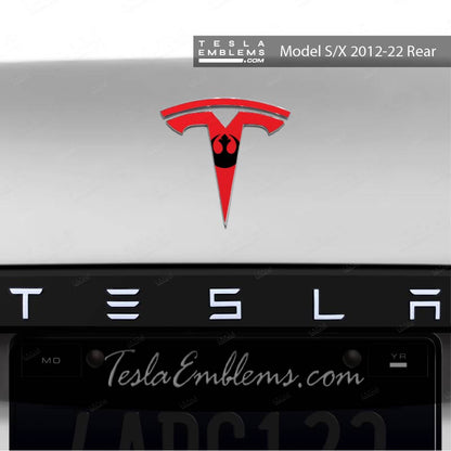 Rebel Alliance Tesla Emblem Decals (Front + Back) | Model X