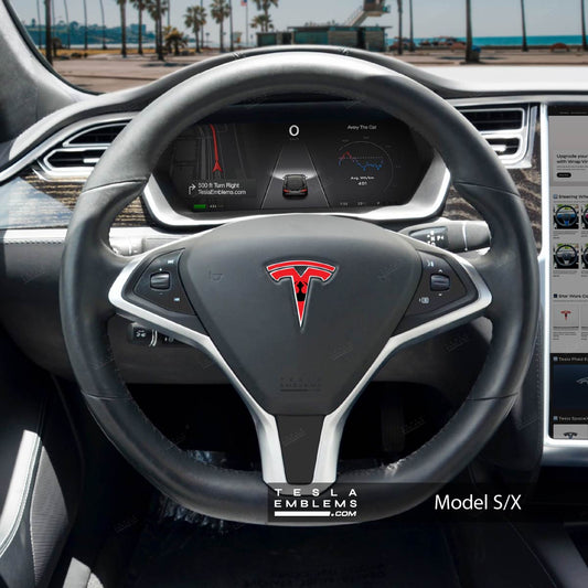 Rebel Alliance Tesla Steering Wheel Emblem Decal | Model X