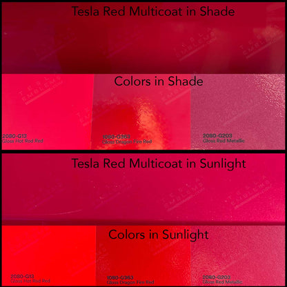 3M Gloss Dragon Fire Red Tesla Steering Wheel Wrap | M3 2017-Jan 2024