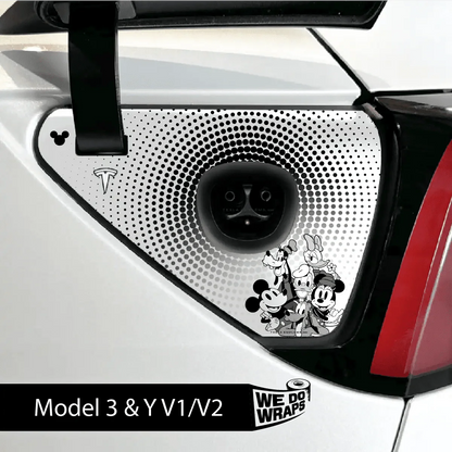 Retro Mouse Tesla Charge Port Wrap | Model 3