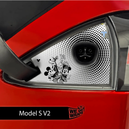 Retro Mouse Tesla Charge Port Wrap | Model S