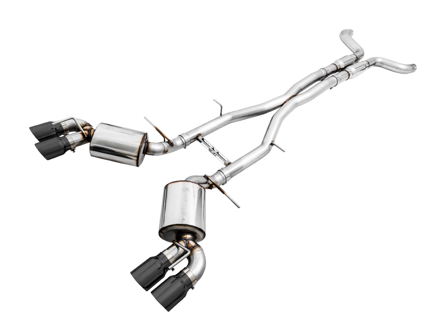 AWE Tuning Touring Edition Catback Exhaust for Gen6 Camaro SS / ZL1 - Resonated - Diamond Black Tips (Quad Outlet) 3015-43114