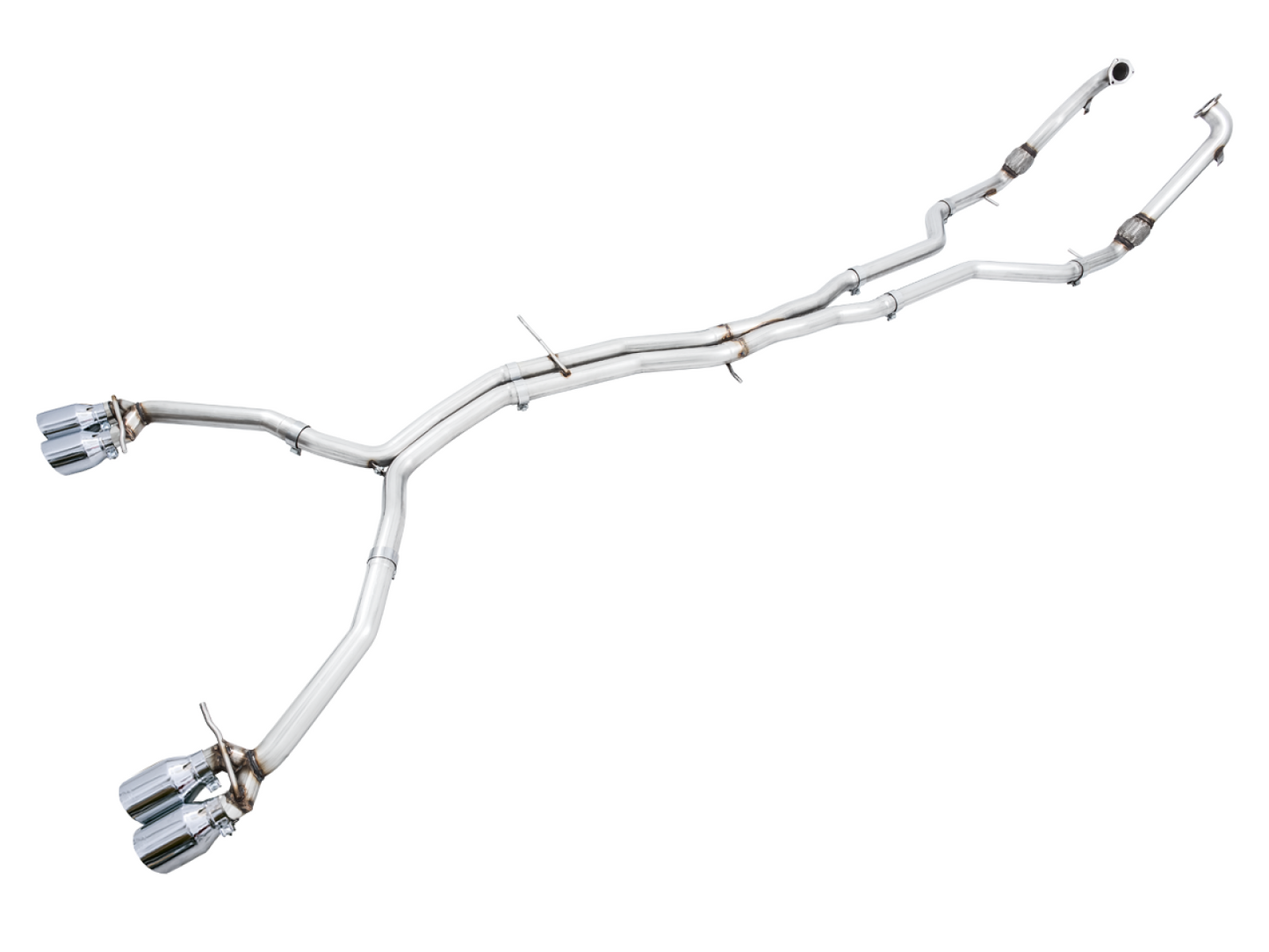 AWE Tuning Track Edition Exhaust for Audi B9 S5 Coupe - Non-Resonated - Chrome Silver 90mm Tips 3010-42062