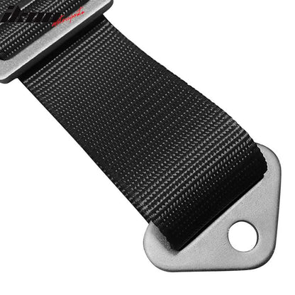 Universal Black 2" 6th Cam-lock Seat Belt Harness Nylon